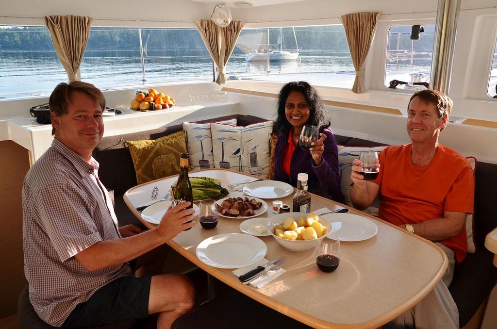 Dining onboard Amritha © Kathy Mak